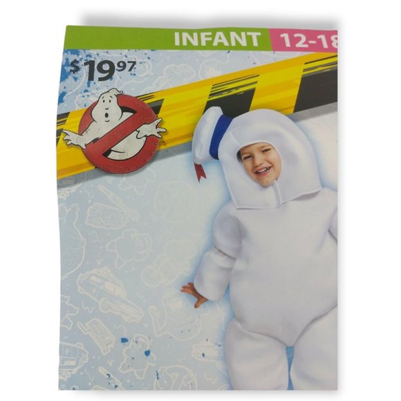 Disguise Ghostbusters "Mini Puft" 2 Piece Infant Toddler Costume 12M-18M New - Picture 3 of 10